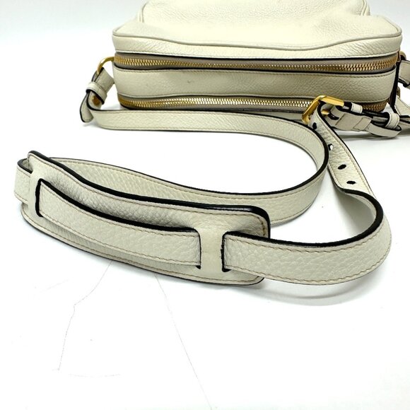 PRADA White Leather Pochette Shoulder Bag - Picture 6 of 14